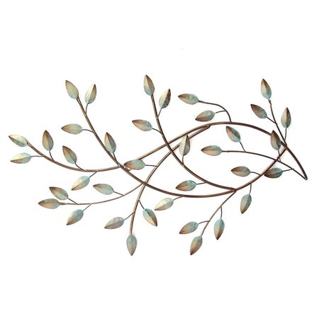 HOME ROOTS Blowing Leaves Wall DecorGreen 321190